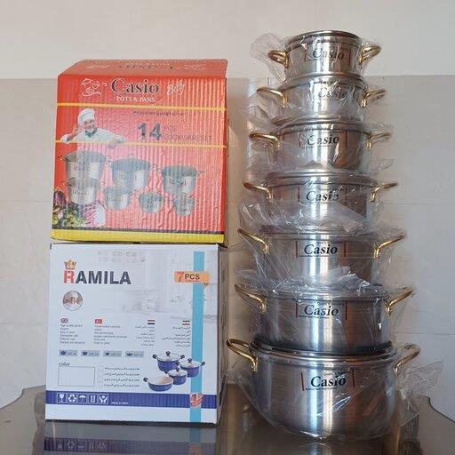 سرویس قابلمه روحی اصل کاسیو -  ساخت شرکت تولیدی قابلمه کاسیو aluminium cookware factory in iran